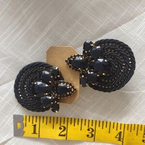 JCREW F. BLACK AND GOLD EARRINGS